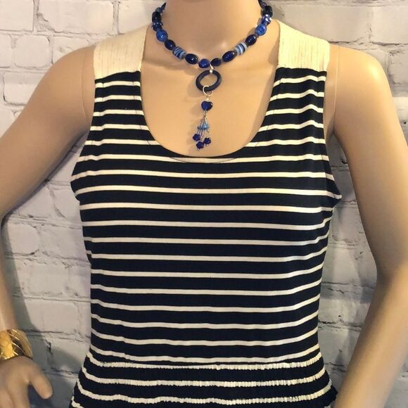 Charming Charlie Striped Dress Lace Panel … - Picture 2 of 10